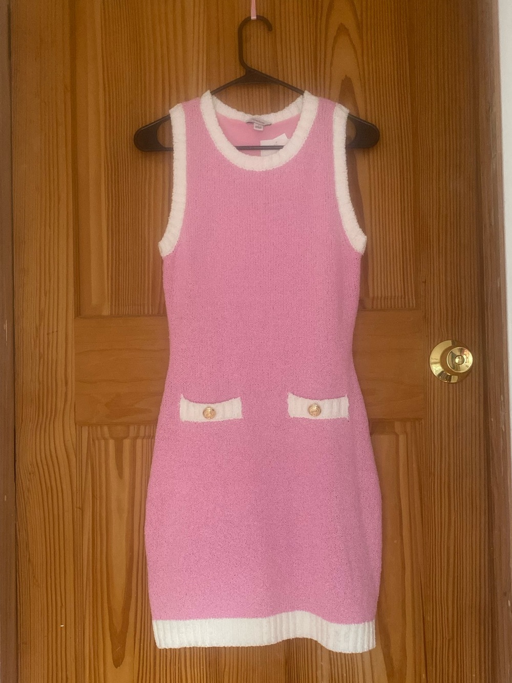 CeCe Pink Knit Sleeveless Shift Dress size 6